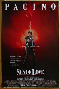 c032 SEA OF LOVE advance one-sheet movie poster '89 Al Pacino, Barkin