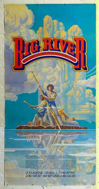 c068 BIG RIVER ADVENTURES OF HUCKLBERRY FINN theatre three-sheet movie poster '85