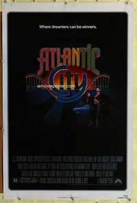 d062 ATLANTIC CITY 27x41 one-sheet movie poster '81 Burt Lancaster, Huerta art!