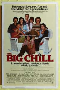 d080 BIG CHILL 27x41 one-sheet movie poster '83 Lawrence Kasdan classic!