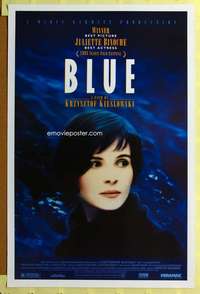d086 BLUE 27x41 one-sheet movie poster '93 Juliette Binoche, Kieslowski