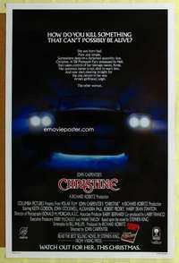 d109 CHRISTINE advance 27x41 one-sheet movie poster '83 Stephen King, Carpenter