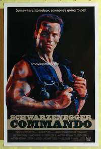 d115 COMMANDO 27x41 one-sheet movie poster '85 Arnold Schwarzenegger
