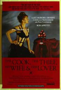 d119 COOK, THE THIEF, HIS WIFE & HER LOVER 27x41 one-sheet movie poster '89