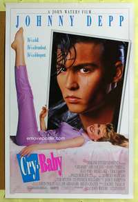 d124 CRY-BABY DS 27x41 one-sheet movie poster '90 John Waters, Johnny Depp