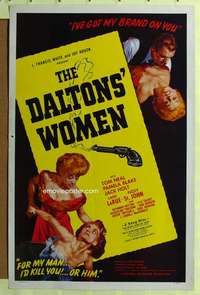 d126 DALTONS' WOMEN style A 27x41 one-sheet movie poster '50 Tom Neal, Pamela Blake