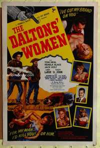 d127 DALTONS' WOMEN style B 27x41 one-sheet movie poster '50 Tom Neal, Pamela Blake