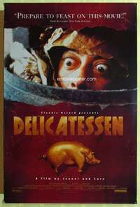 d136 DELICATESSEN 27x41 one-sheet movie poster '91 Jean-Pierre Jeunet, French!