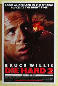 d139 DIE HARD 2 DS advance 27x41 one-sheet movie poster '90 Bruce Willis, Bedelia