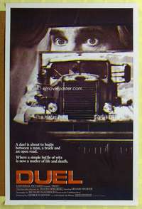 d146 DUEL 27x41 one-sheet movie poster R83 Steven Spielberg, Dennis Weaver