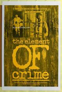 d151 ELEMENT OF CRIME 27x41 one-sheet movie poster '84 Lars von Trier, Danish!