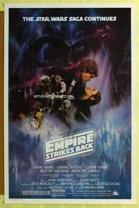 d153 EMPIRE STRIKES BACK 27x41 1sh movie poster '80 Lucas, GWTW style!