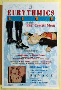 d163 EURYTHMICS LIVE 27x41 one-sheet movie poster '87 Annie Lennox, concert!