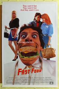 d169 FAST FOOD 27x41 one-sheet movie poster '89 Traci Lords, Jim Varney, burgers!