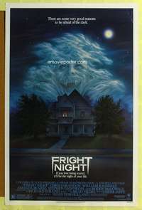 d180 FRIGHT NIGHT 27x41 one-sheet movie poster '85 great ghost horror image!