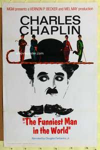 d182 FUNNIEST MAN IN THE WORLD 27x41 one-sheet movie poster '67 Charlie Chaplin