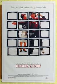 d190 GINGER & FRED 27x41 one-sheet movie poster '86 Mastroianni, Federico Fellini