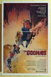 d196 GOONIES 27x41 one-sheet movie poster '85 teen classic, Drew Struzan art!