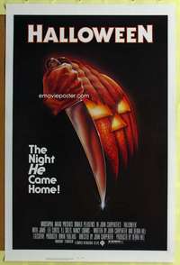 d206 HALLOWEEN 27x41 one-sheet movie poster '78 Jamie Lee Curtis classic!