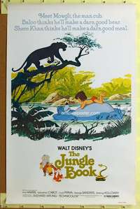 d237 JUNGLE BOOK 27x41 one-sheet movie poster R78 Walt Disney classic!
