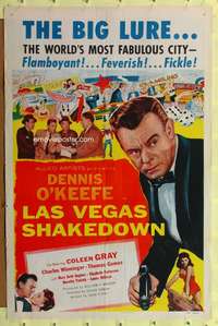 d250 LAS VEGAS SHAKEDOWN 27x41 one-sheet movie poster '55 Dennis O'Keefe, Gray