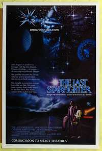 d254 LAST STARFIGHTER select theatres advance 27x41 one-sheet movie poster '84