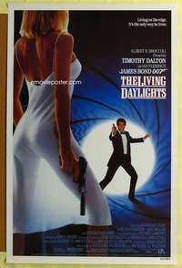 d264 LIVING DAYLIGHTS 27x41 one-sheet movie poster '86 Tim Dalton as James Bond