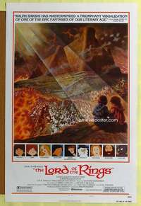 d270 LORD OF THE RINGS style B 27x41 one-sheet movie poster '78 JRR Tolkien, Bakshi