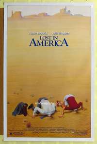 d271 LOST IN AMERICA 27x41 one-sheet movie poster '85 Albert Brooks, Lettick art!
