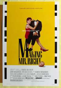 d277 MAKING MR RIGHT 27x41 one-sheet movie poster '87 John Malkovich