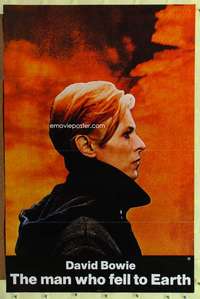 d279 MAN WHO FELL TO EARTH 27x41 one-sheet movie poster '76 David Bowie profile!