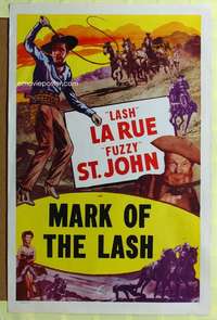 d286 LASH LA RUE '50s Al 'Fuzzy' St. John, Mark of the Lash!