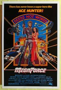 d290 MEGAFORCE 27x41 one-sheet movie poster '82 super hero Barry Bostwick!