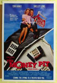 d297 MONEY PIT advance 27x41 one-sheet movie poster '86 Steven Spielberg, Tom Hanks