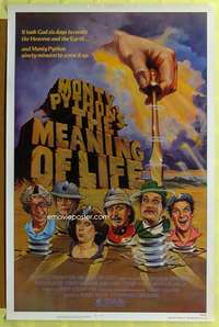 d299 MONTY PYTHON'S THE MEANING OF LIFE 27x41 one-sheet movie poster '83 Cleese