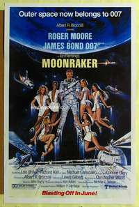 d301 MOONRAKER advance 27x41 one-sheet movie poster '79 Blasting Off In June!