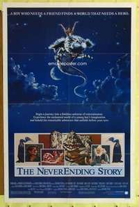 d309 NEVERENDING STORY 27x41 one-sheet movie poster '84 Wolfgang Petersen classic!