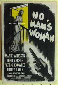 d316 NO MAN'S WOMAN 27x41 one-sheet movie poster '55 sexy Marie Windsor!