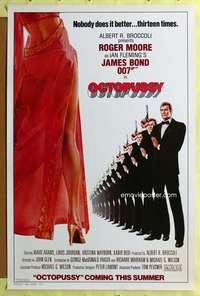 d320 OCTOPUSSY int'l advance 27x41 one-sheet movie poster '83 Moore as James Bond!