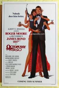 d319 OCTOPUSSY advance 27x41 one-sheet movie poster '83 Roger Moore as James Bond!