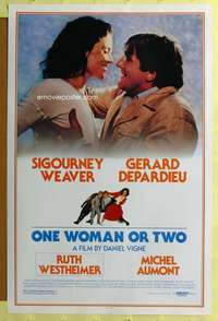 d324 ONE WOMAN OR TWO 27x41 one-sheet movie poster '85 Sigourney Weaver, Depardieu