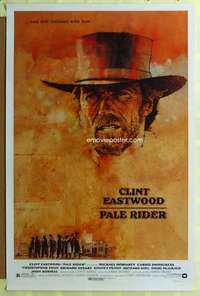 d329 PALE RIDER 27x41 one-sheet movie poster '85 great Dudash art of Eastwood!