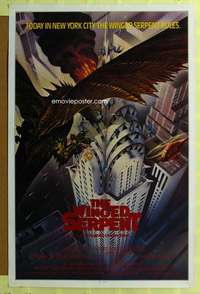 d349 Q 27x41 int'l one-sheet movie poster '82 The Winged Serpent,great fantasy artwork!