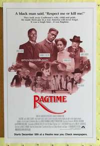 d352 RAGTIME advance 27x41 one-sheet movie poster '81 James Cagney, Pat O'Brien