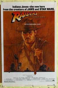 d354 RAIDERS OF THE LOST ARK 27x41 one-sheet movie poster '81 Harrison Ford