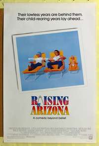 d360 RAISING ARIZONA 27x41 one-sheet movie poster '87 Coen Brothers, Nick Cage