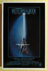 d365 RETURN OF THE JEDI 27x41 one-sheet movie poster '83 George Lucas classic!