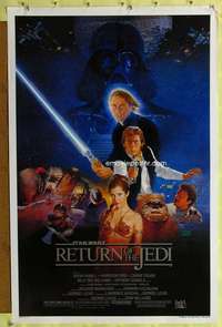 d367 RETURN OF THE JEDI style B 27x41 one-sheet movie poster '83 George Lucas