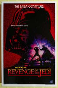 d369 RETURN OF THE JEDI teaser 27x41 one-sheet movie poster '83 undated Revenge!