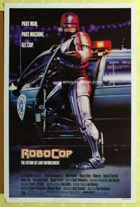 d374 ROBOCOP 27x41 one-sheet movie poster '87 Paul Verhoeven, classic sci-fi!